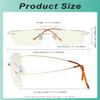 Eyekepper Titanium Rimless Computer Reading Glasses Readers Men Women Gold view 4