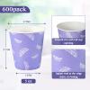 LITOPAK 600 Pack 5 oz Small Disposable Cups, Disposable Paper Cups, Mini Paper Cups, Colorful Disposable Mouthwash Cups for Parties, Picnics, Barbecues, Travel, and Events view 2