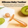 FOKiiBO Baby Silicone Toothbrush Set, Tongue Brush + Finger Toothbrush with Cup for Training Teething, 0-18M Infant Toddler Newborn Baby Teeth Brushes view 4