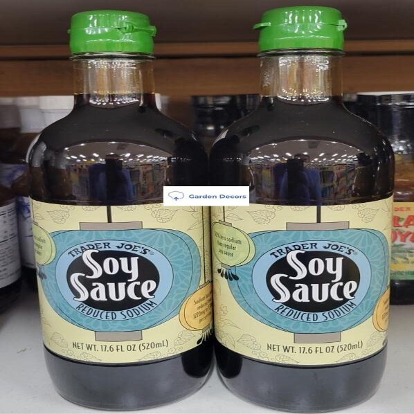 Trader Joes Soy Sauce Reduced Sodium 17.6fl oz 520ml (Two Bottles)