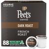 Peet's Coffee, Dark Roast Keurig K-Cup Pods, 100% Arabica Coffee - French Roast 88 Count (4 Boxes of 22 Pods) view 1