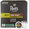 Peet's Coffee, Dark Roast Decaf Keurig K-Cup Pods, Decaffeinated Arabica Coffee - Decaf House Blend 88 Count (4 Boxes of 22 K-Cup Pods) view 1