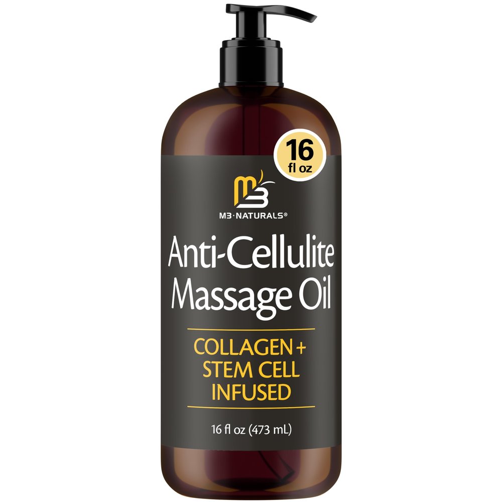 Firming Body Massage Oil with Collagen & Stem Cell  Helps Smooth The Appearance of Cellulite & Improve Skin Texture  Refreshing Aromatherapy Body Oil for Legs & Full Body  16 Fl Oz