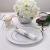 Nicole Fantini's LILLIAN Pre-Rolled 480 Pieces Silver-polished Extra Heavy Weight Full Size Cutlery Wrapped in & Linen-Like Napkin for individual guests for Elegant Parties view 3