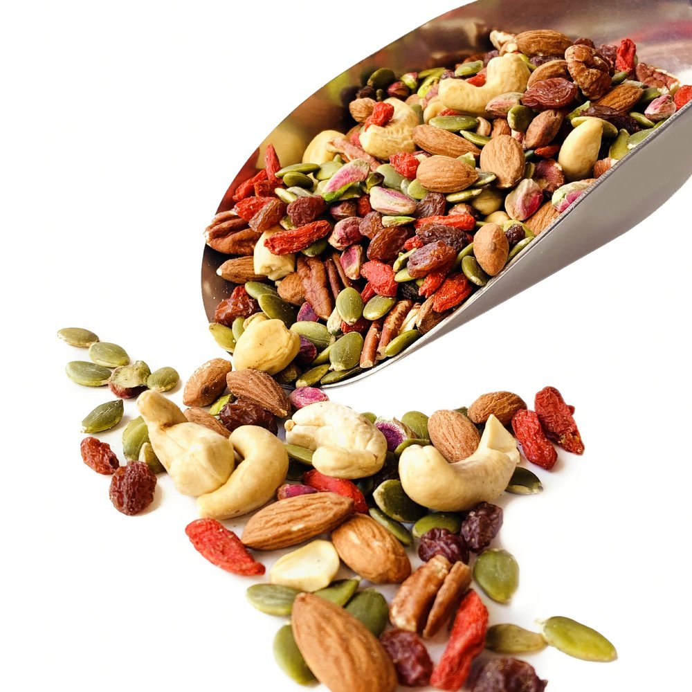 NY SPICE SHOP Goji Berry Trail Mix with Mixed Nuts - Dried Fruit Healthy Snacks for Adults and Kids - Nut Snack Packs - 1 Pound