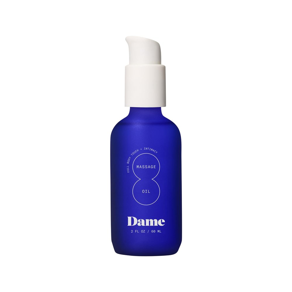 Dame Products Massage Oil for Women - Relaxing Body Oil for Massaging - Natural Sandalwood and Cardamom Scent