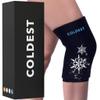 Coldest Knee Ice Pack 360 - Knee Pain Relief Compression, Reusable Gel Ice wrap for Leg Injuries, Swelling, Knee Replacement Surgery, Cold Compress Therapy (Medium) Black view 1