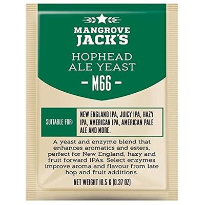 10x Mangrove Jack's Craft Series Yeast M66 Hophead Ale Yeast 10.5g