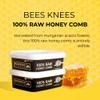 Bees Knees Raw Honeycomb, 100% Edible, All-Natural Gourmet Honeycomb in Double Sealed Packaging, Acacia Honey Comb with Sweet, Light Flavor, Foodie Gifts, Tea Gifts, Unique Gift Ideas (7 oz) view 2