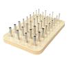 36-Hole Wooden Pegboard for Finger Dexterity, Hand Therapy Peg Board with 3 Different Diameters Round Pegs to Improve Fine Motor Coordination & Sensory Rehabilitation, Comes with 4mm/6mm/8mm Pegs view 1