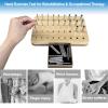 36-Hole Wooden Pegboard for Finger Dexterity, Hand Therapy Peg Board with 3 Different Diameters Round Pegs to Improve Fine Motor Coordination & Sensory Rehabilitation, Comes with 4mm/6mm/8mm Pegs view 2