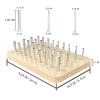 36-Hole Wooden Pegboard for Finger Dexterity, Hand Therapy Peg Board with 3 Different Diameters Round Pegs to Improve Fine Motor Coordination & Sensory Rehabilitation, Comes with 4mm/6mm/8mm Pegs view 3