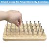 36-Hole Wooden Pegboard for Finger Dexterity, Hand Therapy Peg Board with 3 Different Diameters Round Pegs to Improve Fine Motor Coordination & Sensory Rehabilitation, Comes with 4mm/6mm/8mm Pegs view 4