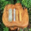 1 Set Cleaning Kit: 5" Selenite, 2 Palo Santo Sticks, Sage & Directions Energy Cleanse view 1