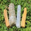 1 Set Cleaning Kit: 5" Selenite, 2 Palo Santo Sticks, Sage & Directions Energy Cleanse view 3
