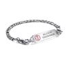 LinnaLove medical alert bracelets for men women Stainless steel Interchangeable medical bracelets, free engraving (SMALL-7.5 inches-blood thinner) view 1