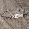 LinnaLove medical alert bracelets for men women Stainless steel Interchangeable medical bracelets, free engraving (SMALL-7.5 inches-blood thinner) view 2