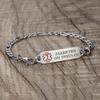 LinnaLove medical alert bracelets for men women Stainless steel Interchangeable medical bracelets, free engraving (SMALL-8.5 inches-diabetes on insulin) view 2