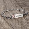 LinnaLove medical alert bracelets for men women Stainless steel Interchangeable medical bracelets, free engraving (SMALL-7.5 inches-epilepsy) view 2