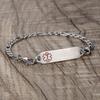 LinnaLove medical alert bracelets for men women Stainless steel Interchangeable medical bracelets, free engraving (SMALL-8.5 inches-customize) view 2