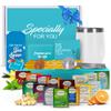 Tea Gifts for Women  Sampler Gift Basket with 15 Unique Blends, Honey Sticks, Stainless Tumbler & Gift-Ready Box (White) view 1