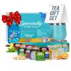 Modern Elegance Tea Tumbler Gift Set  Includes Tea Bag Holder, Spoon, Honey Straw, 15 Assorted Flavor Blends & Hot & Cold 12oz Insulated Tumbler  Ideal for Holiday Gift for Tea Lovers  Teal view 1