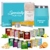 Tea Gifts for Women  Sampler Gift Basket with 15 Unique Blends, Honey Sticks, Stainless Tumbler, Cozy Socks & Gift-Ready Box (Cozy Socks -Teal) view 1