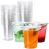 Poever 8 oz Plastic Cups with Lids 100 Pack, Disposable Clear Cups with Straw Slot Lids for Lemonade Coffee Smoothie Cold Drink Containers To-go Cup view 1