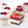 Poever 3.8 oz Plastic Dessert Cups with Spoons 50 Pack, Clear Square Mini Dessert Cups Appetizer Cups Parfait Cups Tumbler Cups for Mousse Puddings, Party Supplies view 4