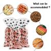 Boerni 100 Pieces Pet Paw Bone Print Cellophane Bags, Dog Puppy Pet Gift Bags with Silver Twist Ties, Cellophane Treat Bags for Candy Cookie Chocolate Nuts Birthday Party Favor Goody Bags view 4