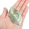 Rockcloud 2 PCS Hand-Carved Leaves Shaped Massage Stone, Polished Pocket Worry Stone for Yoga Meditation Relaxation, Xiuyan Jade view 2
