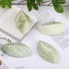 Rockcloud 2 PCS Hand-Carved Leaves Shaped Massage Stone, Polished Pocket Worry Stone for Yoga Meditation Relaxation, Xiuyan Jade view 3
