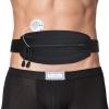 Insulin Pump Belt with Double Slide Zipper Pouch Medical Holder for Diabetic T1D Adjustable Waist Band Accessories Lightweight for Tubing Epipen Men Women Adult Black view 1