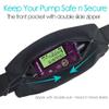 Insulin Pump Belt with Double Slide Zipper Pouch Medical Holder for Diabetic T1D Adjustable Waist Band Accessories Lightweight for Tubing Epipen Men Women Adult Black view 2