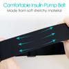 Insulin Pump Belt with Double Slide Zipper Pouch Medical Holder for Diabetic T1D Adjustable Waist Band Accessories Lightweight for Tubing Epipen Men Women Adult Black view 4