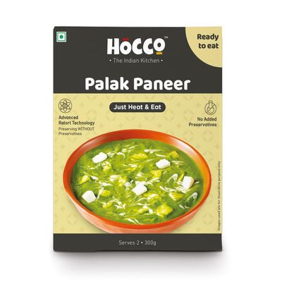 HOCCO Paneer Sabji Combo Pack of 4 (Smoked Paneer, Palak Paneer, Paneer Tikka Lababdar, Paneer Methi Malai) | Ready to Eat | Just Heat & Eat | No Added Preservative& Colours | Meal Ready in 5 Minutes