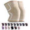 WOPOKY Knee Braces for Knee Pain, Compression Knee Sleeves Support for Weightlifting Running Squatting Basketball Working out, Knee Pain Relief for Meniscus Tear Arthritis (2 Pack) view 1