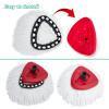 8 PCS Spin Mop Replacement Head,100% Microfiber Mopping Head Replacement Compatible with Triangle Spin Mop, 360 Degree Micro Spinning Mop Replace Head for Easy House Cleaning Floor Mopping view 4