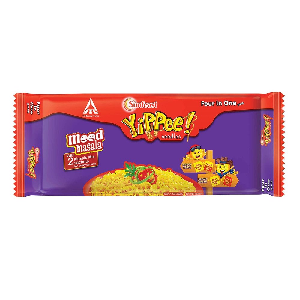 BBRATS Sunfeast YiPPee! Mood Masala, Instant Noodles (Pack of 4), 280g