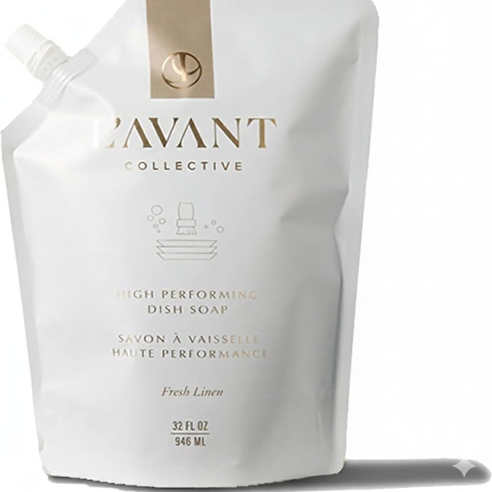 L'AVANT Collective High Performing Dish Soap Refill | Plant-Based Ingredients & High Performing Formula | Fresh Linen Scent | 32 FL oz/946 mL
