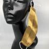 CH.yishi 100% Mulberry Silk Face Mask Covering Men & Women Reusable with Ear loops Nose Wire Filter (Pleated With Filter and Nose Wire, Gold) view 3