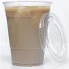 Nicole Fantini 16oz Clear Plastic Pet Cups With Flat Lid & Straw : 100% Recyclable : Perfect for Smoothies, Iced Coffee and all kind of Beverages : 100 Quantity view 2