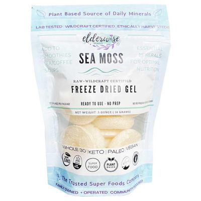 Elderwise Sea Moss Gel Freeze Dried Sea Moss Gel, Wildcrafted, Natural, Pure, No Refrigeration Required (12 pcs)