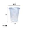 Nicole Fantini 16oz Clear Plastic Pet Cups With Flat Lid & Straw : 100% Recyclable : Perfect for Smoothies, Iced Coffee and all kind of Beverages : 200 Quantity view 4