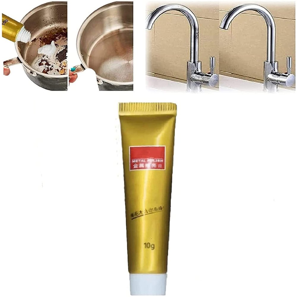 Anshka All Metal Polish Cream,Metal Polish Cream Rust Remover,Ultimate Metal Polish Cream,for Watch Brass,Copper,Chrome,Stainless Steel,Ceramic & Pewter (3pcs)