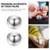 EXCEART 2pcs Stainless Massage Hand Exercise Therapy Tools for Muscle Relaxation and Portable Design for Home Office Use view 3