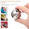 EXCEART 2pcs Stainless Massage Hand Exercise Therapy Tools for Muscle Relaxation and Portable Design for Home Office Use view 4