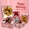 UNIQOOO Assorted Gift Wrap Pull Bow Set of 24, Medium 4'' Large 6'', Bulk for Gift Wrapping Basket Box Bag Dcor, Valentines Day Wedding Birthday Christmas Anniversary, Metallic Rose Gold Red Sliver view 2