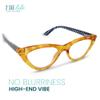 2SeeLife Premium Cat Eye Reading Glasses for Women  NarrowMedium Fit, Sturdy Frame, Spring Hinges, Stylish Funky Readers, Honey Yellow, +1.00 view 2