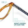 2SeeLife Premium Cat Eye Reading Glasses for Women  NarrowMedium Fit, Sturdy Frame, Spring Hinges, Stylish Funky Readers, Honey Yellow, +1.00 view 4